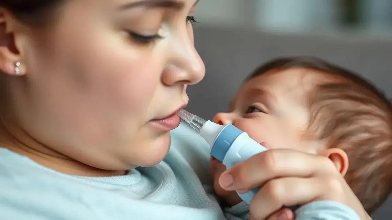 Nariz entupido: a forma correta e segura de fazer a lavagem nasal no bebê.